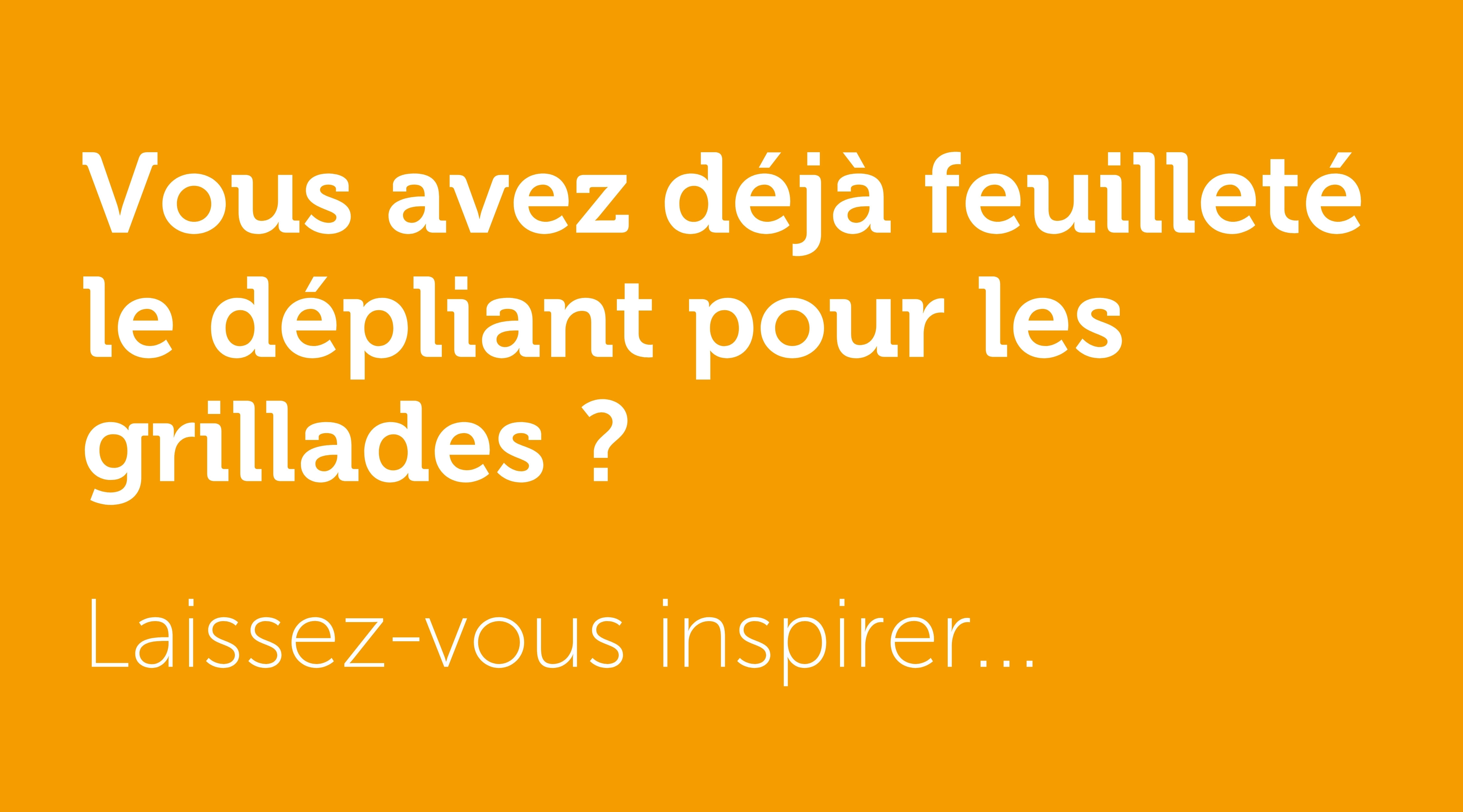 Découvrez le dépliant pour les grillades !